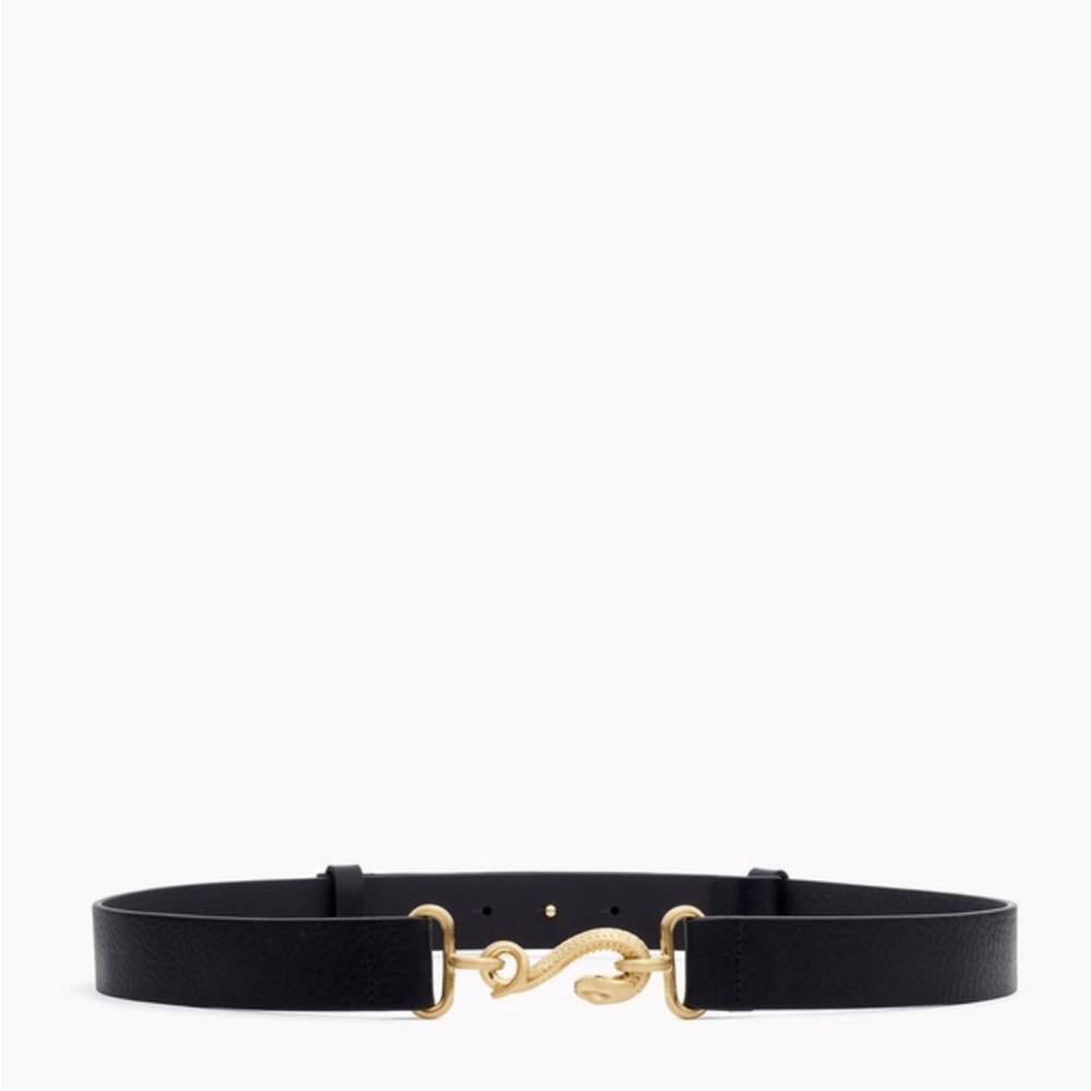 Rag and Bone Swinger leather belt with snake hardware